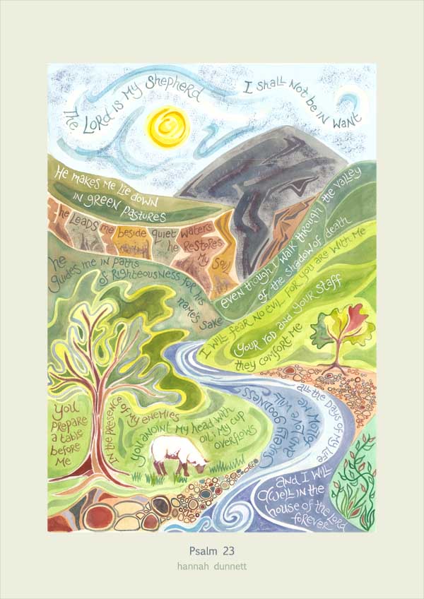 Hannah Dunnett Psalm 23 Greetings Card