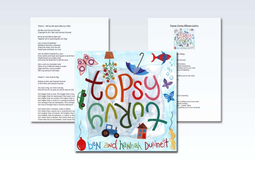 ben and hannah dunnett topsy turvy lyrics