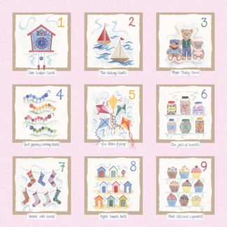 Hannah Dunnett number print pink background