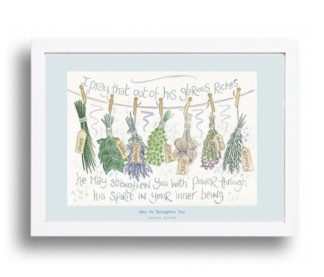 Hannah Dunnett May He Strengthen You A4 poster framed