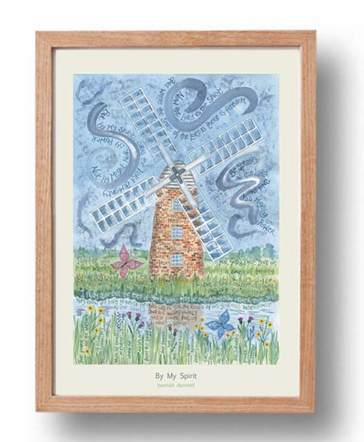 Hannah Dunnett By My Spirit A3 Poster oak frame