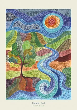 Hannah Dunnett Creator God poster Cream Border