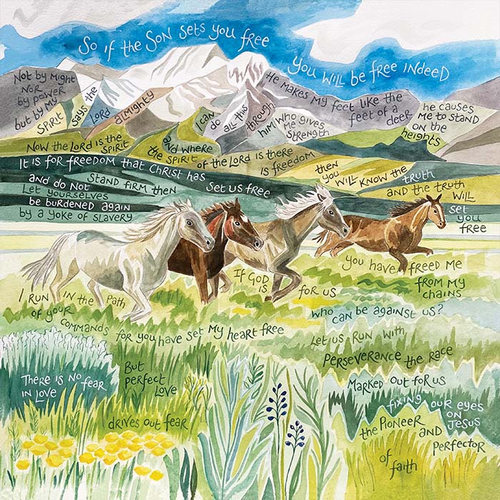 Hannah Dunnett Freedom square card and poster
