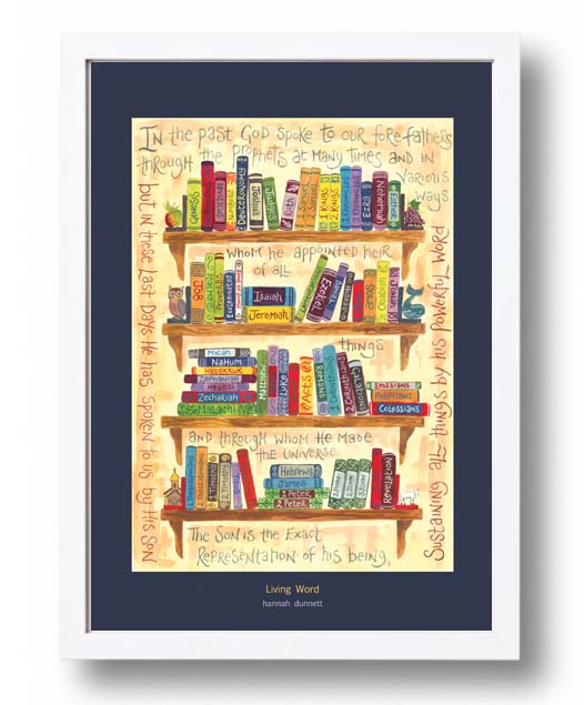 Hannah Dunnett Living Word A3 Poster white frame