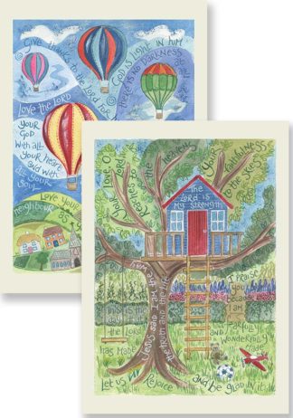 Hannah Dunnett The Lord is My Strength and Give Thanks To The Lord Notecards updated version