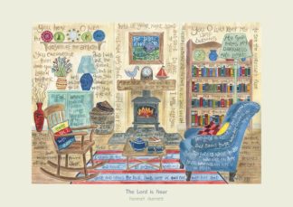 Hannah Dunnett The Lord is near greetings card pale border