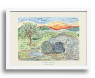 Hannah Dunnett Thine be the glory A3 Poster white frame