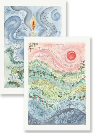 Hannah Dunnett He came down and I wonder Christmas card pack