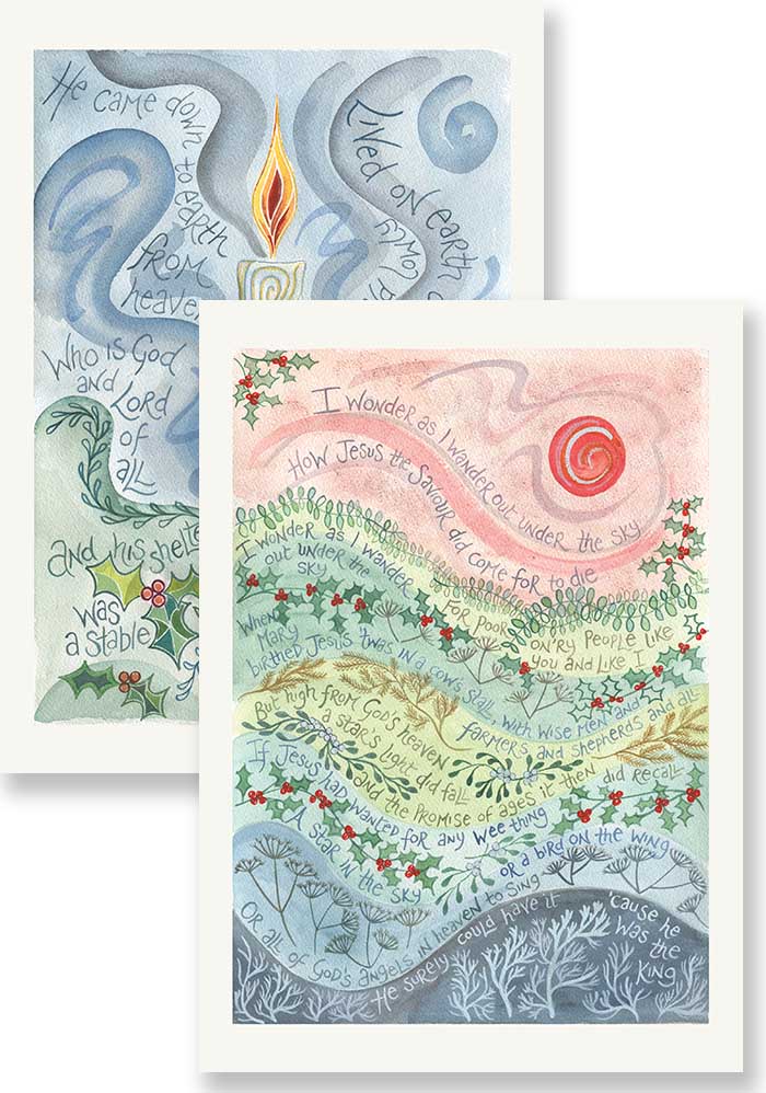 Hannah Dunnett He came down and I wonder Christmas card pack