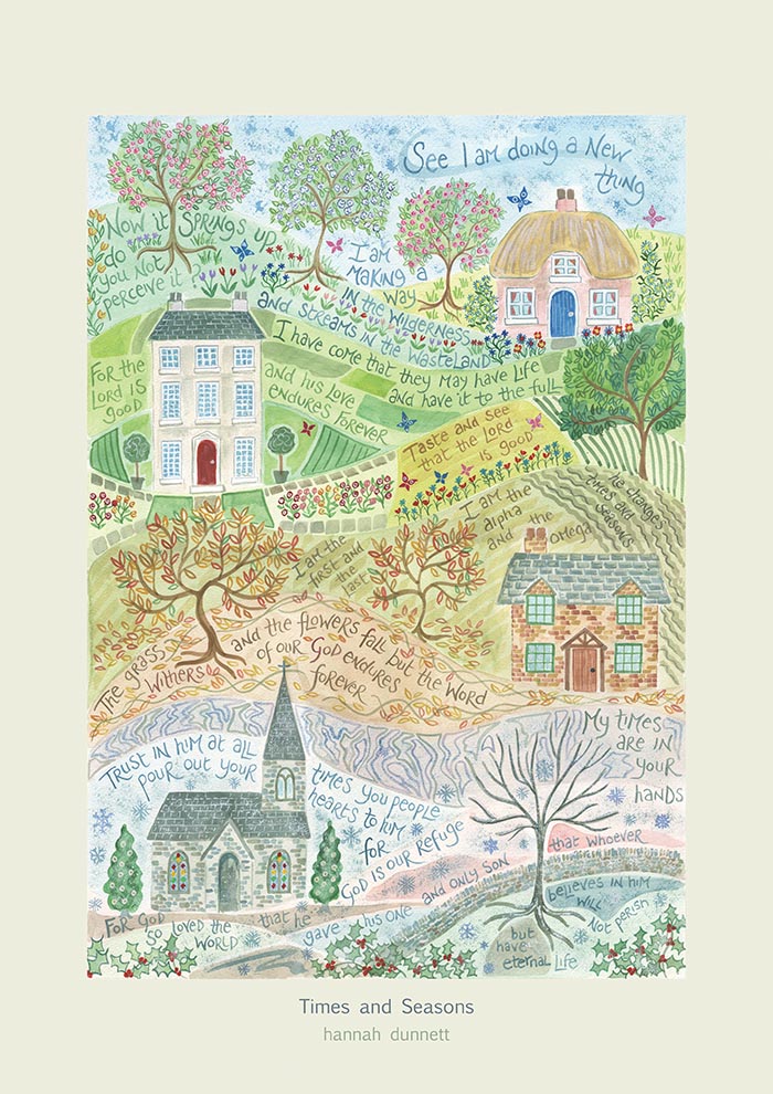 Hannah Dunnett Times and Seasons greetings card