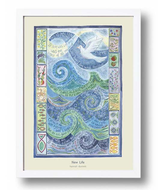 Hannah Dunnett New Life A3 Poster white frame