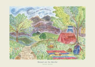 Hannah Dunnett Blessed are the merciful greetings card