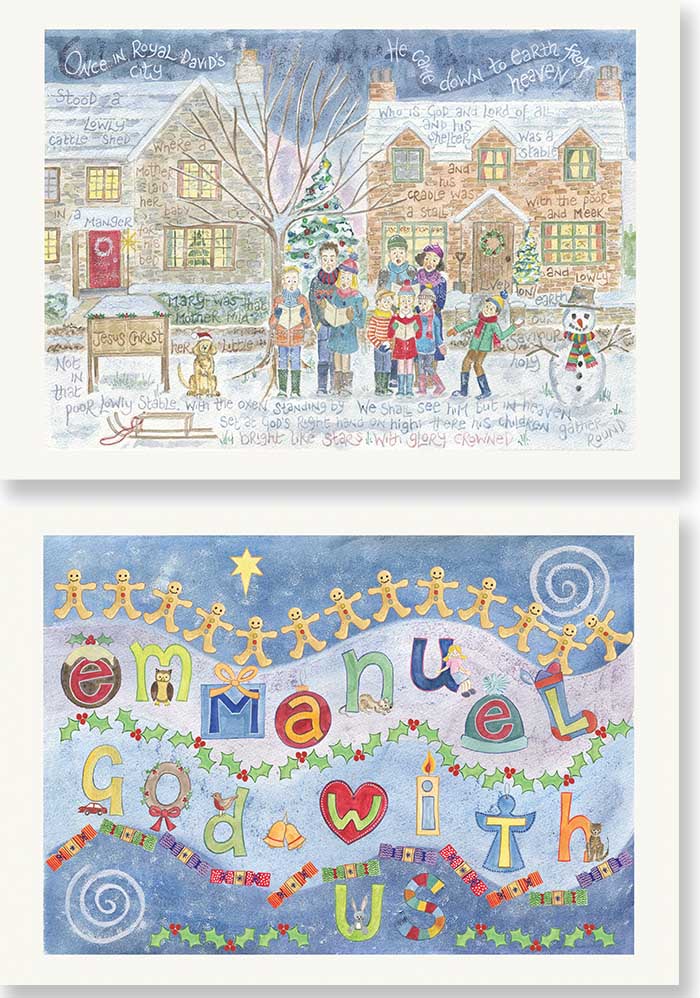 Hannah Dunnett Once in Royal and Emmanuel Christmas card pack