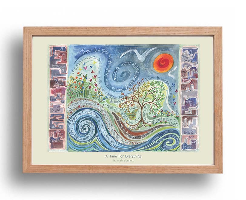 hannah-dunnett-a-time-for-everything-a3-poster-oak-frame