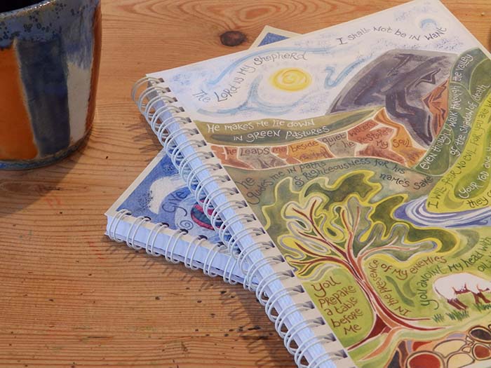 Hannah Dunnett psalm 23 notebook closeup image