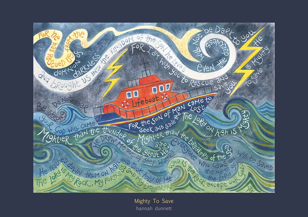 Hannah Dunnett Mighty To Save greetings card