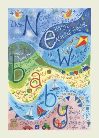 Hannah Dunnett New Baby Blue version greetings card