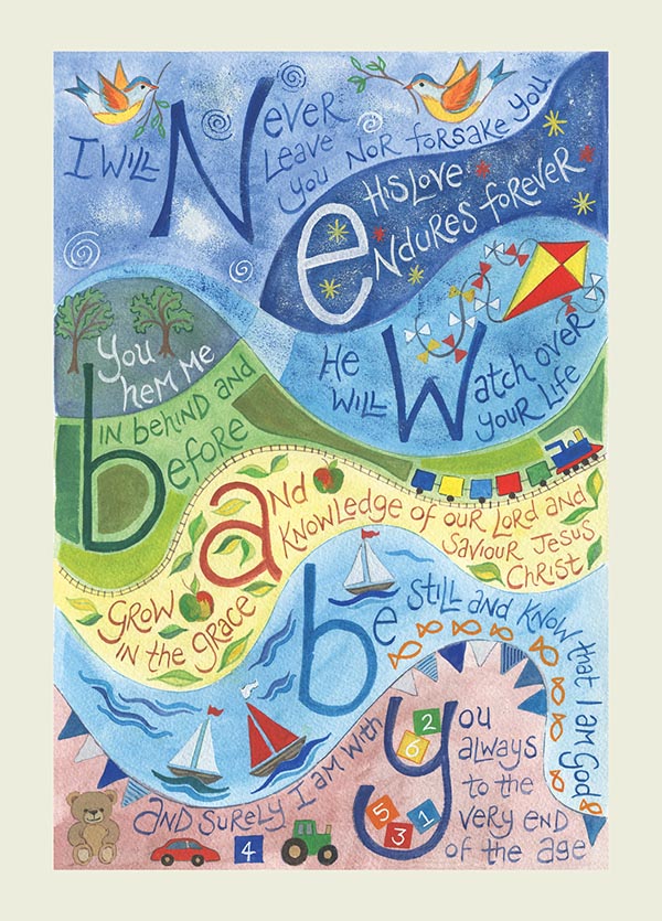 Hannah Dunnett New Baby Blue version greetings card