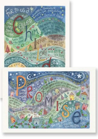 Hannah Dunnett For to us a child is born and promise card pack