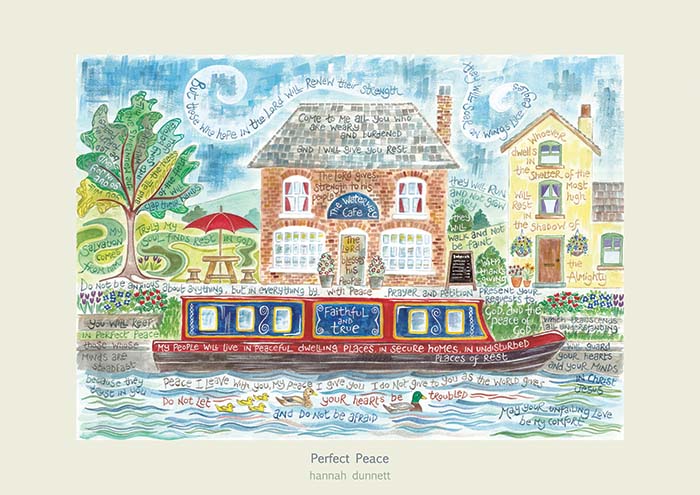 Hannah Dunnett Perfect Peace greetings card