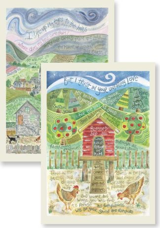 Hannah Dunnett Psalm 121 and Under His Wings Notecards