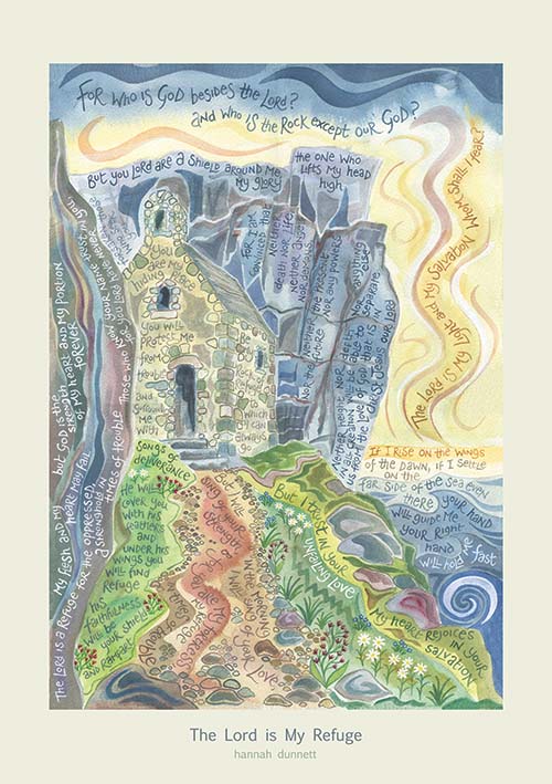 Hannah Dunnett The Lord is My Refuge greetings card