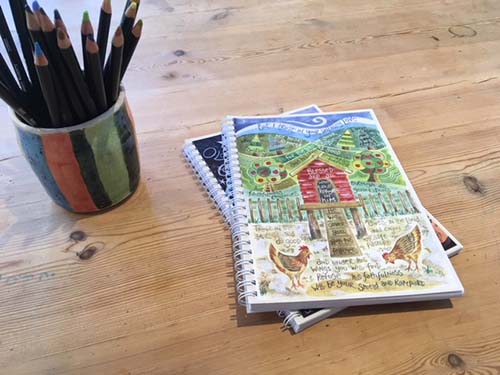 Hannah Dunnett Under His Wings notebook closeup image