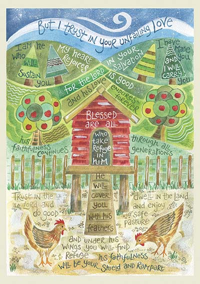 Hannah Dunnett Under His Wings notebook design