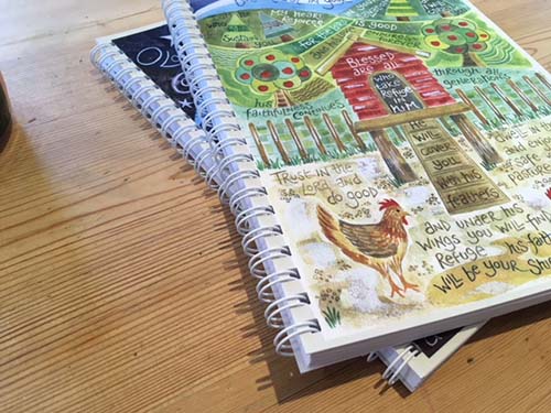 Hannah Dunnett Under His Wings notebook ultra closeup image