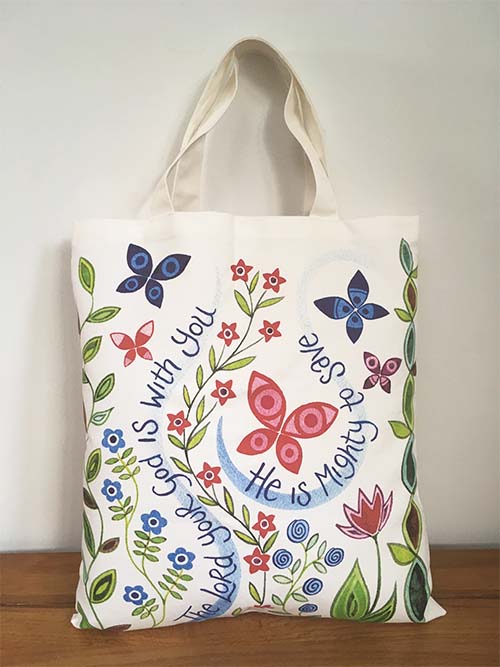 Hannah Dunnett The Lord is with you Canvas Bag back image