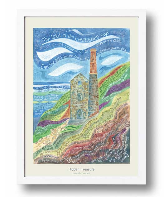 Hannah Dunnett Hidden Treasure Poster white frame