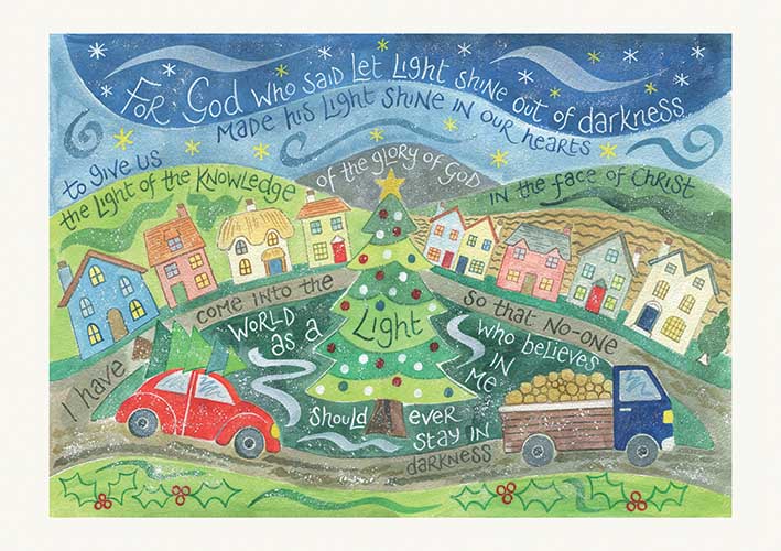 Hannah Dunnett Shine in Our Hearts A6 Christmas card