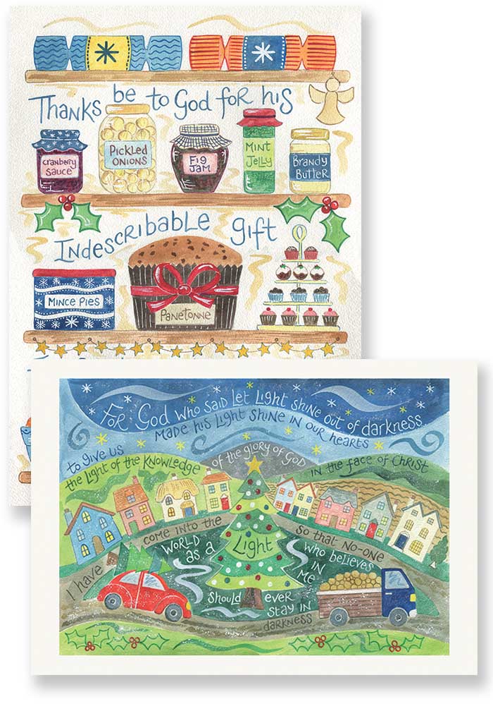 Hannah Dunnett Shine in Our Hearts and Indescribable Gift Christmas card pack