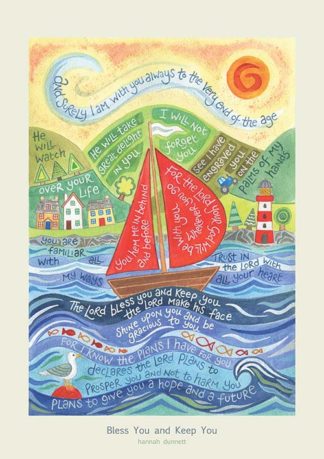 Hannah Dunnett Bless You and Keep You greetings card and poster