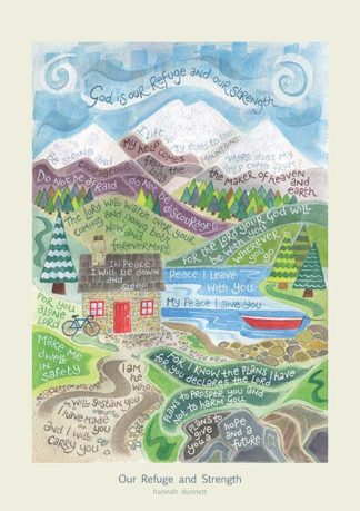 Hannah Dunnett Our Refuge and Strength greetings card and poster