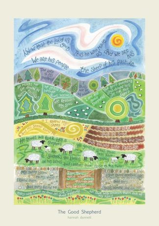 Hannah Dunnett The Good Shepherd greetings card and poster