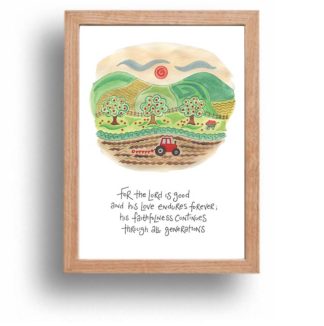 Hannah Dunnett His Faithfulness print wood frame