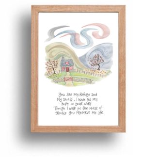Hannah Dunnett You Are My Refuge print wood frame