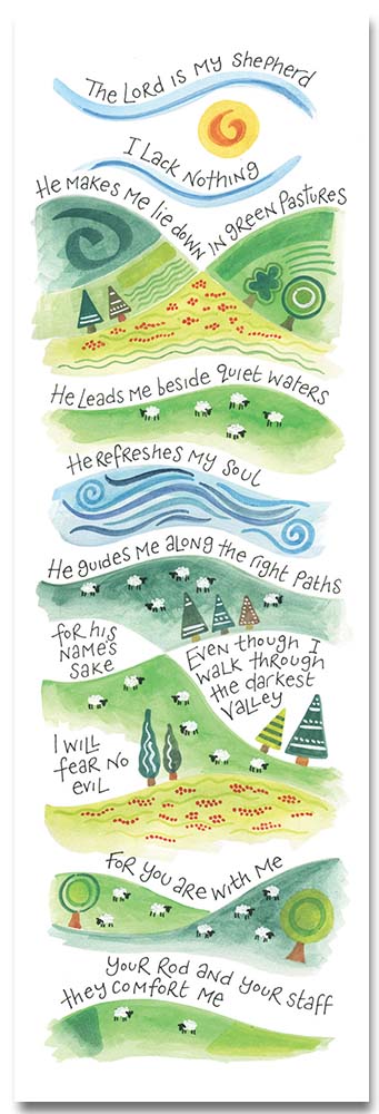 Hannah Dunnett The Lord is My Shepherd bookmark front image