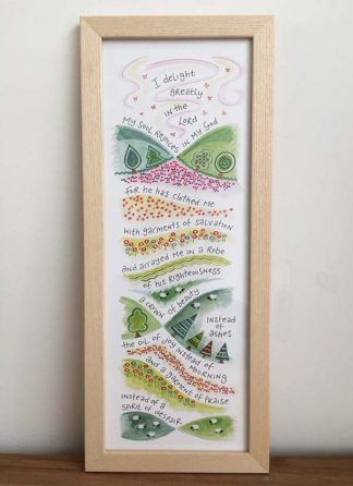 Hannah Dunnett Garment of Praise Slimline Print framed