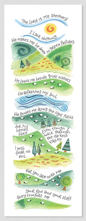 The Lord is My Shepherd Framed Slimline Print - Image 2