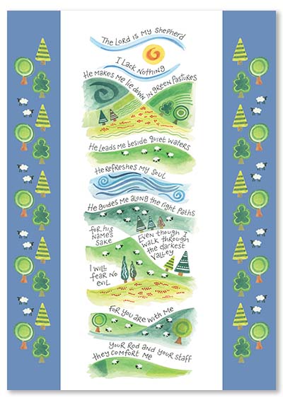 Hannah Dunnett The Lord is My Shepherd greetings card