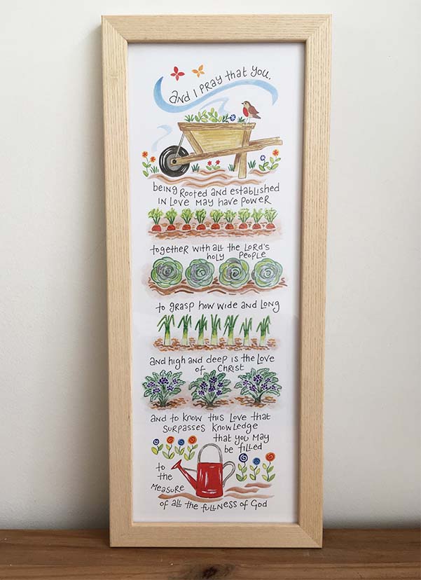 Hannah Dunnett The Love of Christ Slimline Print framed