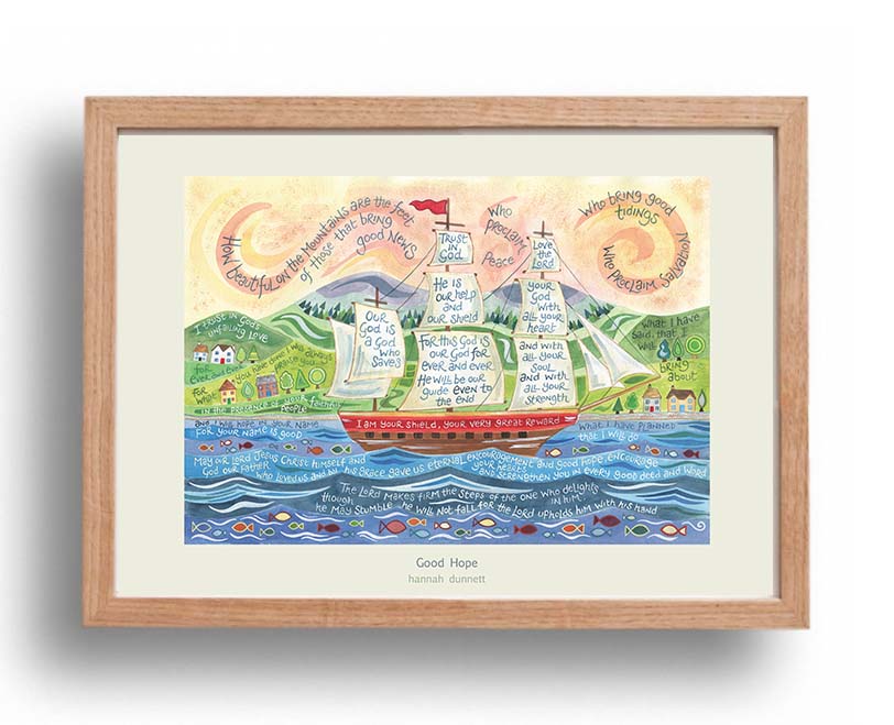 Hannah Dunnett Good Hope A3 Poster oak frame