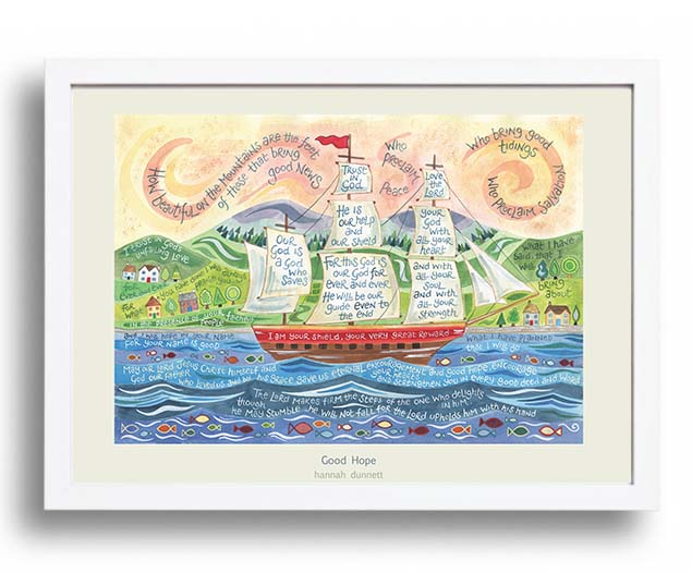 Hannah Dunnett Good Hope A3 Poster white frame