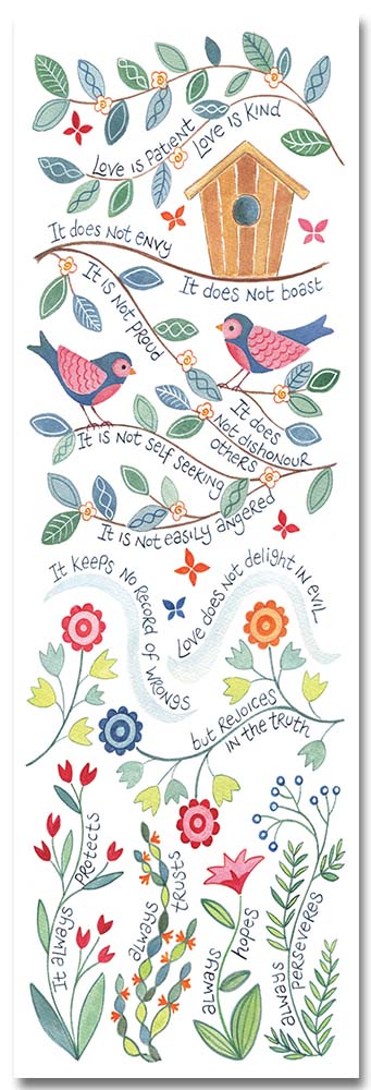 Hannah Dunnett Love is Patient bookmark front image