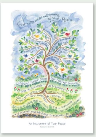Hannah Dunnett An Instrument of Your Peace greetings card and poster