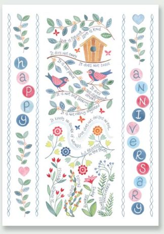 Hannah Dunnett Happy Anniversary greetings card