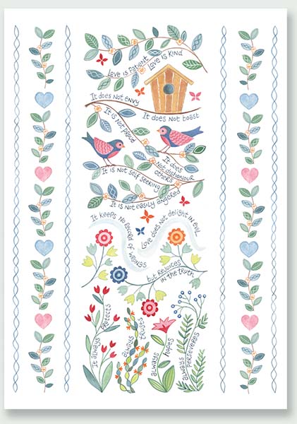 Hannah Dunnett Love is Patient greetings card