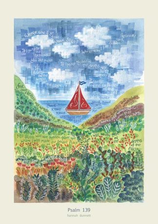 Hannah Dunnett Psalm 139 Boat Image poster